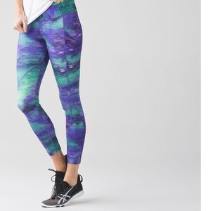 EUC Lululemon High Times Space Dye Multicolor Athletic Legging HR